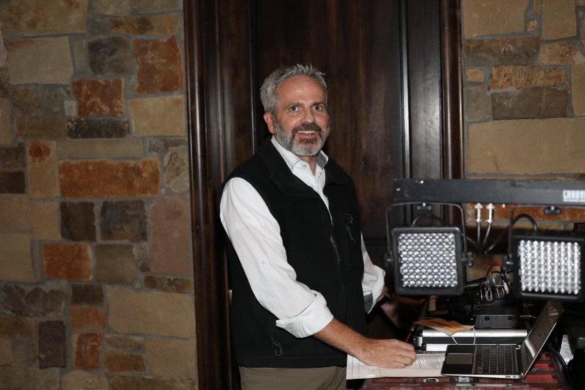 Glenn Ellis, CEO, on-site during event setup