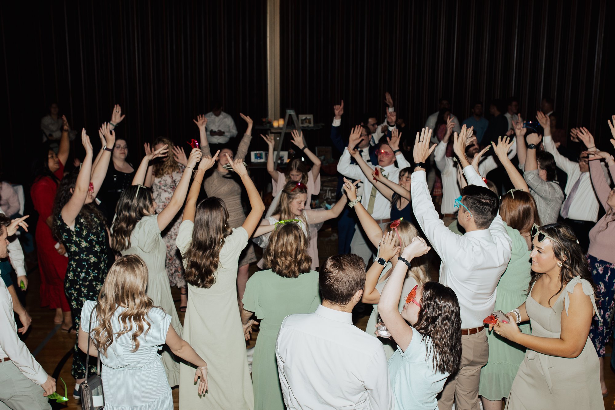 Guests dancing at an Ellis Audio-produced event